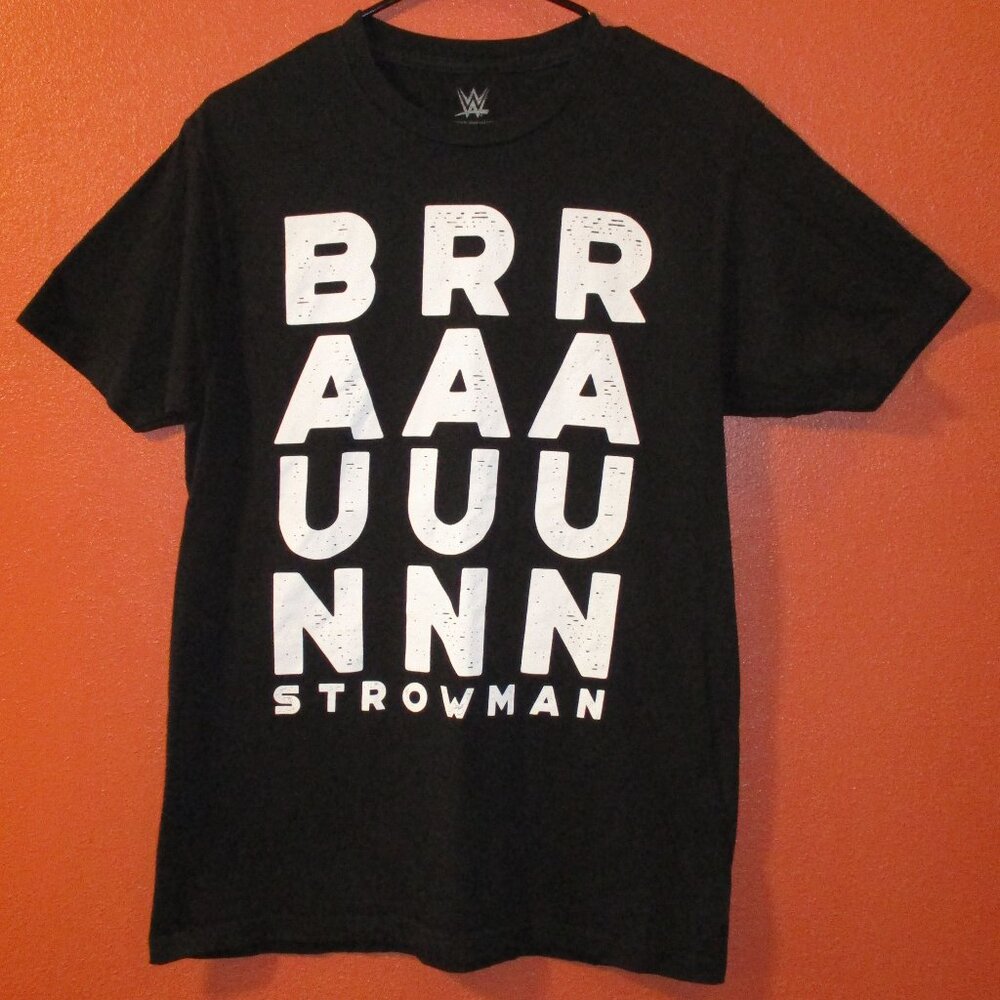 WWE Shirt Braun Strowman Woman Medium Black White WWF Raw Smack Down Shirt
